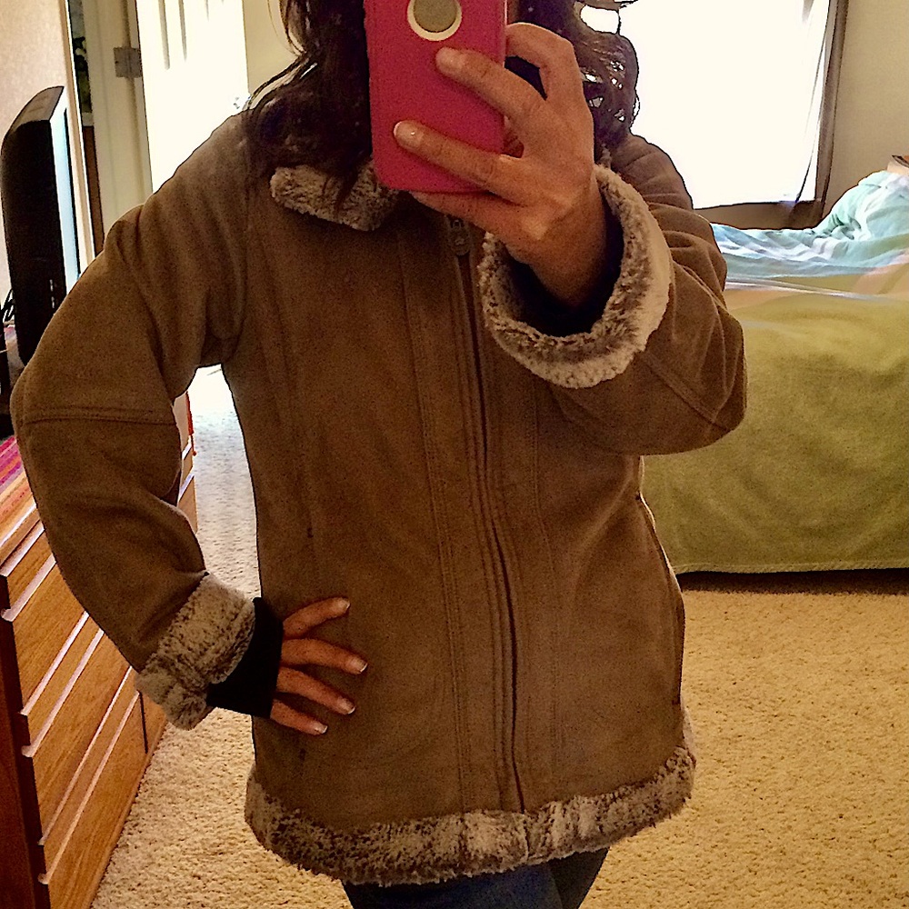 🐻🐨Hilary Radley faux fur jacket